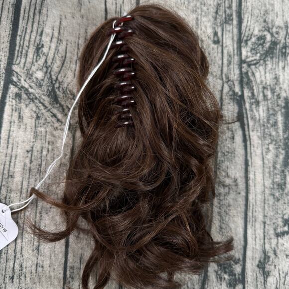 NWT Toni Brattin Clip-On Extensions Pony Wavy HF 114 - Medium Brown main image 5